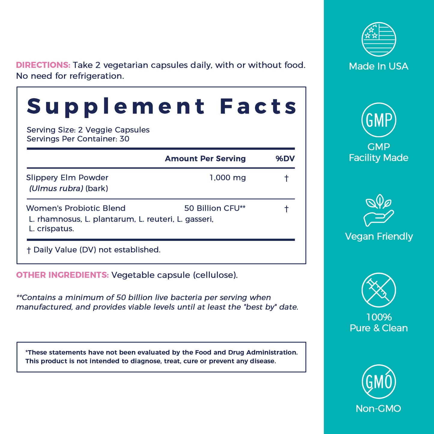 Women's Probiotics + Slippery Elm
