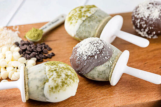 Chocolate Dipped Matcha Pops