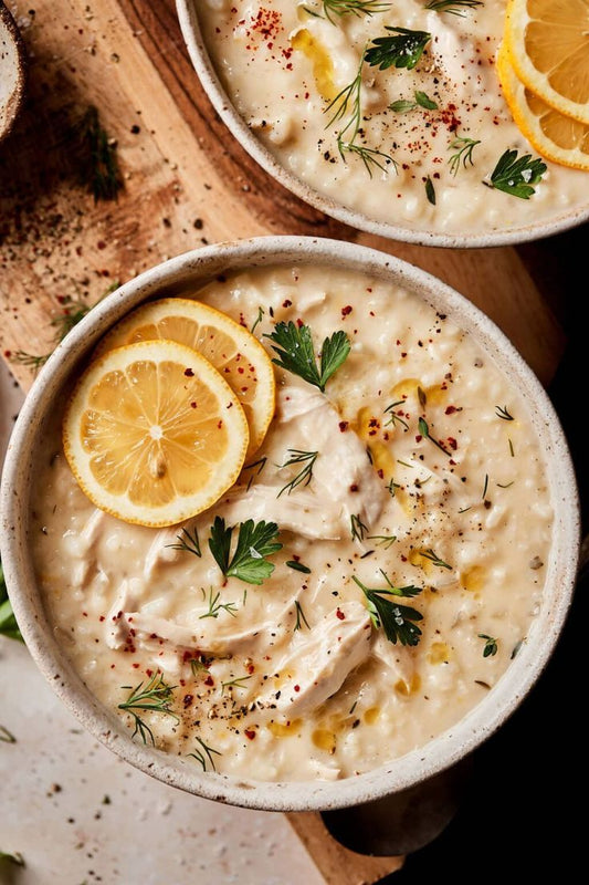 Cozy Zesty Lemon Chicken & Rice Soup Healthy  Dairy Free