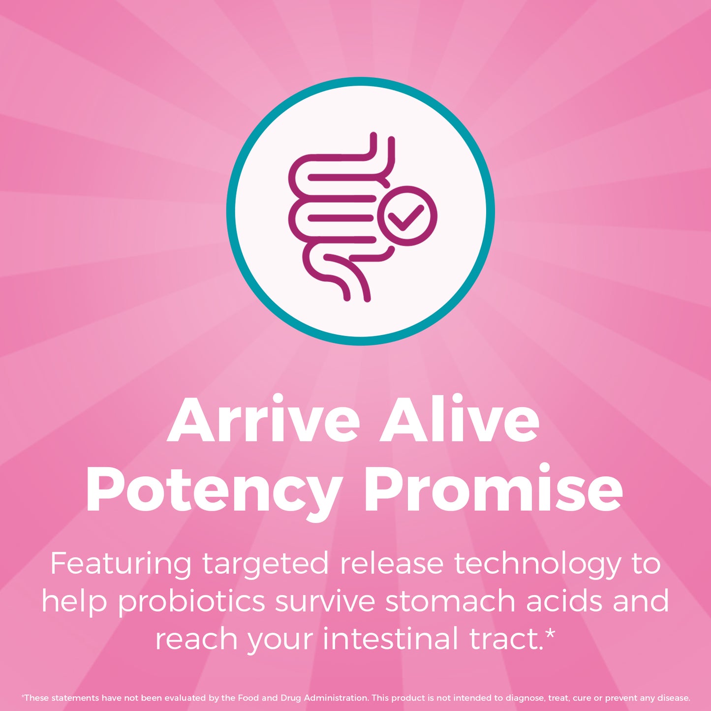 NewRhythm Women's Probiotics + Organic Prebiotics features targeted release technology to reach your intestinal tract alive