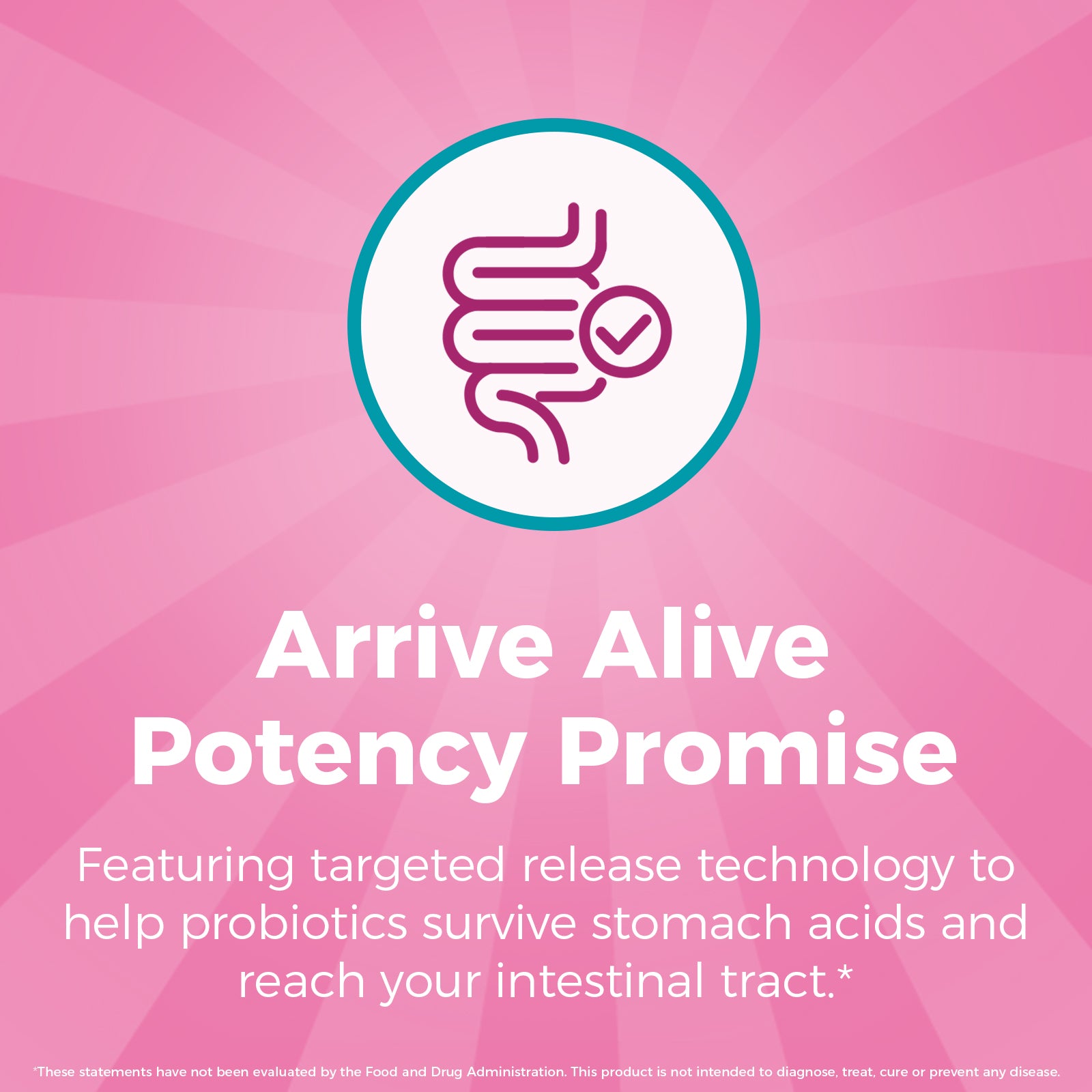 NewRhythm Women's Probiotics + Organic Prebiotics features targeted release technology to reach your intestinal tract alive