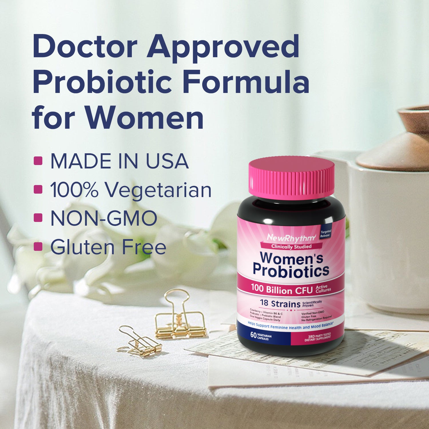 Women’s Probiotics + Vitamins NewRhythm