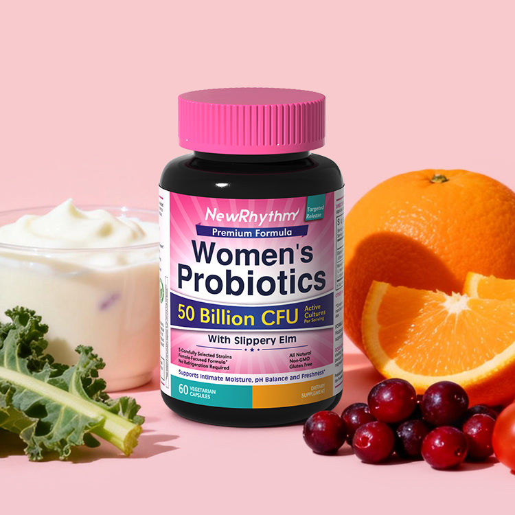 Our Women's Probiotics combines 5 carefully selected probiotic strains with traditional soothing botanical slippery elm to deliver targeted support .*